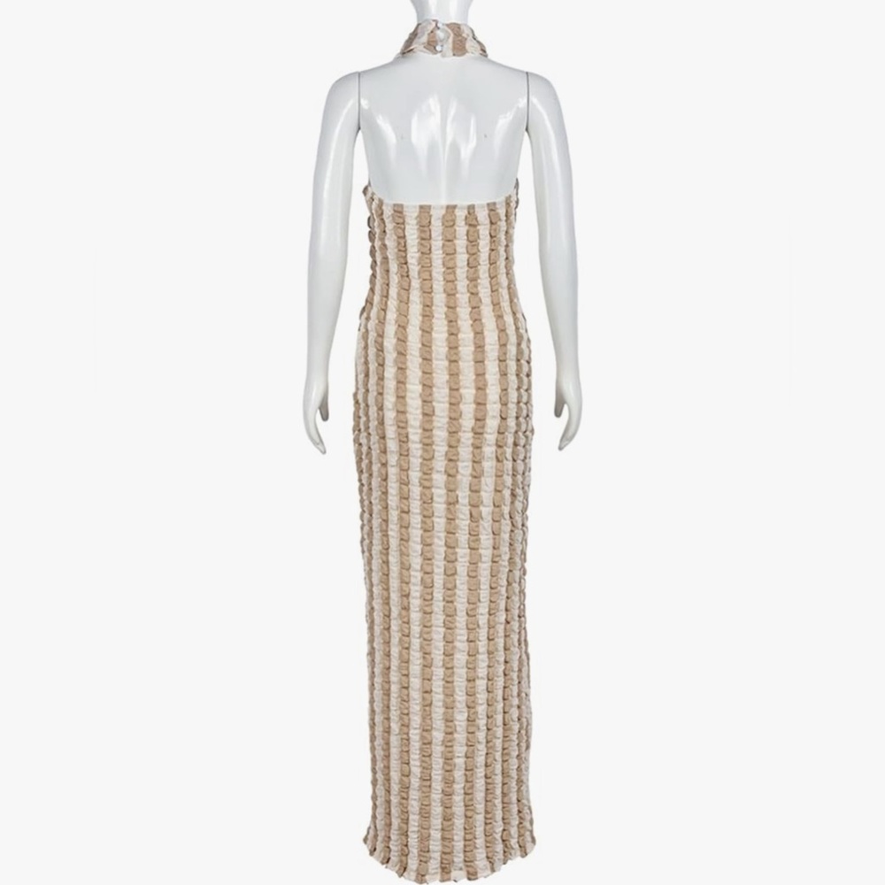 NWT Textured Halter Dress - Picture 2 of 6